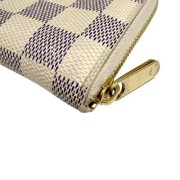 Louis Vuitton Zippy Wallet Damier Azur White Leather - Picture 11 of 13
